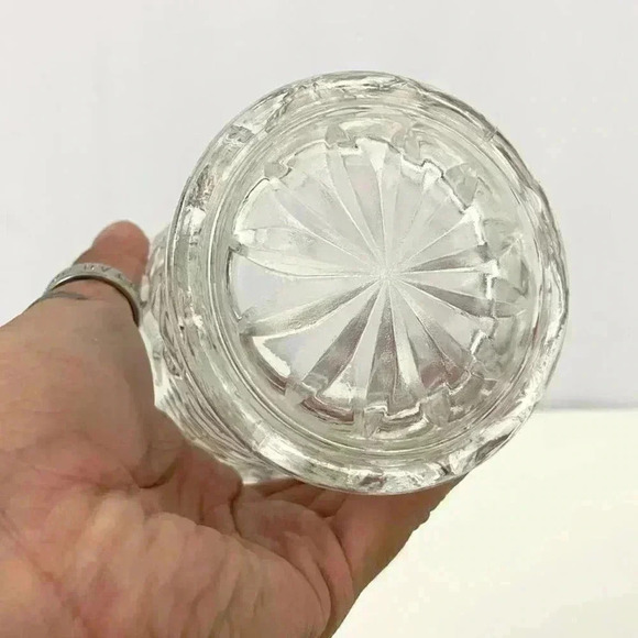 Set of 2 VTG Pineapple Etched Pattern Creamer Early American Ribbed Handle - Picture 3 of 13